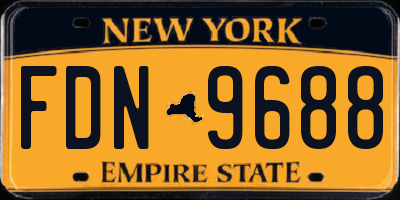 NY license plate FDN9688