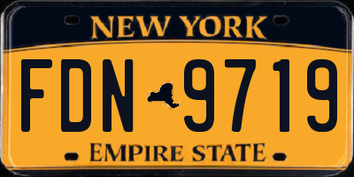 NY license plate FDN9719