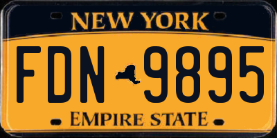 NY license plate FDN9895