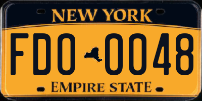 NY license plate FDO0048