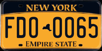 NY license plate FDO0065