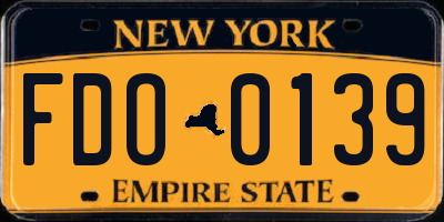 NY license plate FDO0139