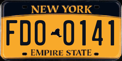 NY license plate FDO0141