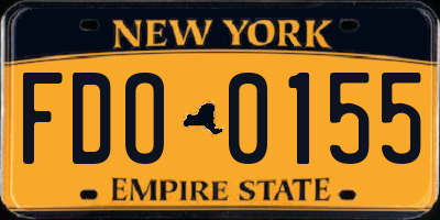 NY license plate FDO0155