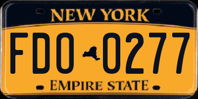 NY license plate FDO0277