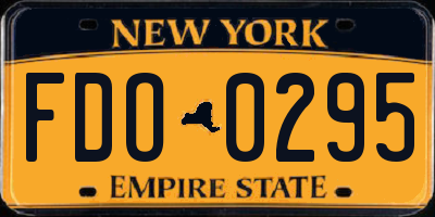 NY license plate FDO0295