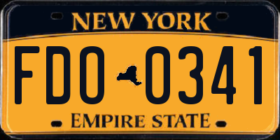 NY license plate FDO0341