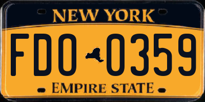 NY license plate FDO0359