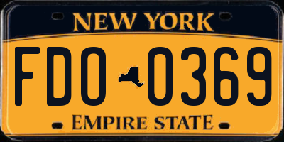 NY license plate FDO0369