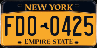 NY license plate FDO0425
