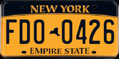 NY license plate FDO0426