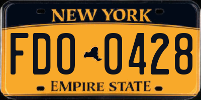 NY license plate FDO0428