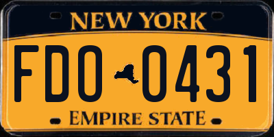 NY license plate FDO0431