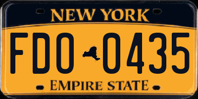 NY license plate FDO0435