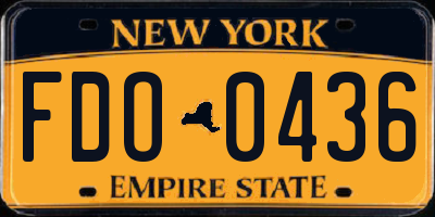 NY license plate FDO0436