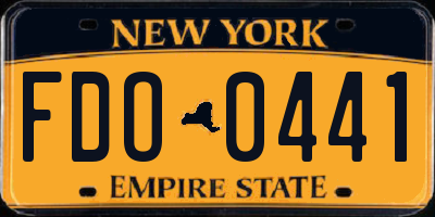 NY license plate FDO0441