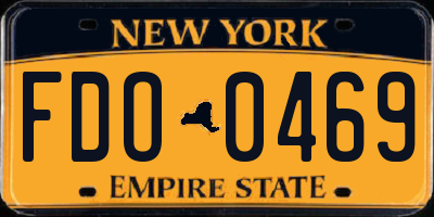 NY license plate FDO0469
