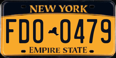 NY license plate FDO0479