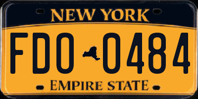 NY license plate FDO0484