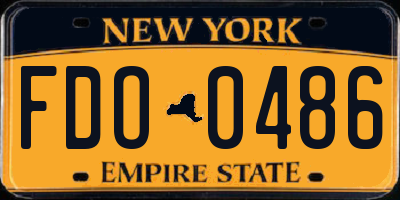 NY license plate FDO0486