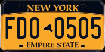 NY license plate FDO0505