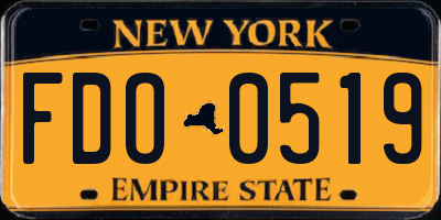 NY license plate FDO0519