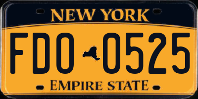 NY license plate FDO0525