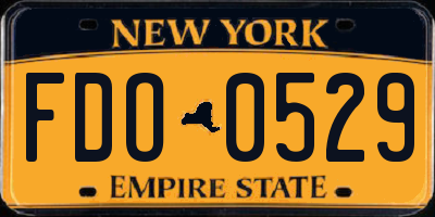 NY license plate FDO0529