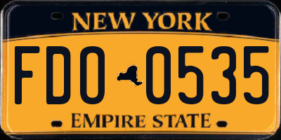 NY license plate FDO0535