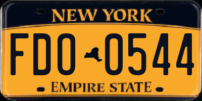 NY license plate FDO0544