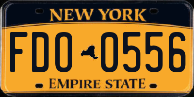 NY license plate FDO0556