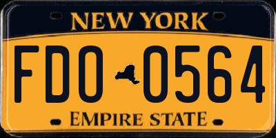 NY license plate FDO0564
