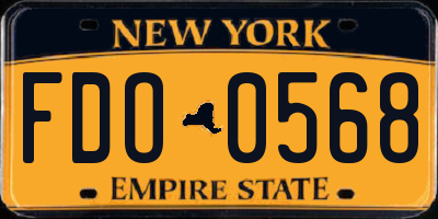 NY license plate FDO0568