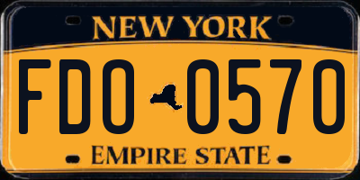 NY license plate FDO0570