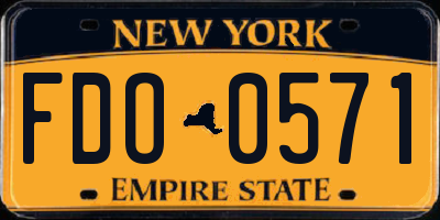 NY license plate FDO0571