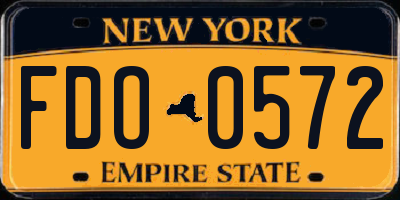 NY license plate FDO0572