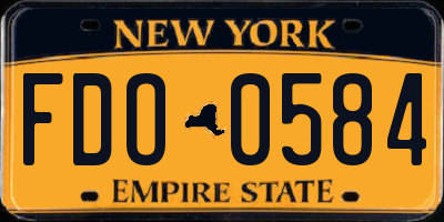 NY license plate FDO0584