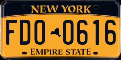 NY license plate FDO0616