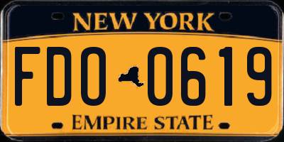 NY license plate FDO0619