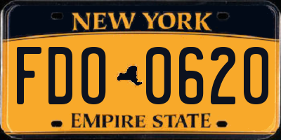 NY license plate FDO0620