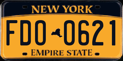 NY license plate FDO0621