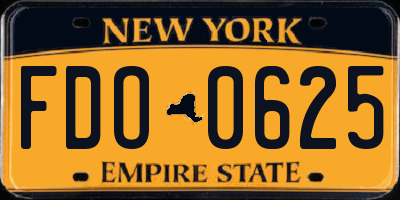 NY license plate FDO0625