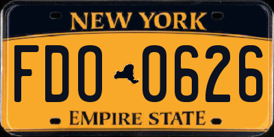 NY license plate FDO0626