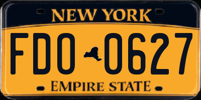 NY license plate FDO0627