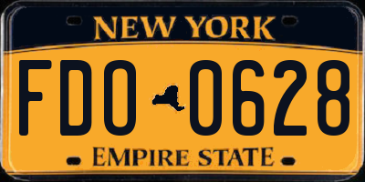 NY license plate FDO0628