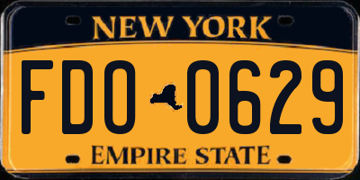 NY license plate FDO0629