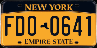 NY license plate FDO0641