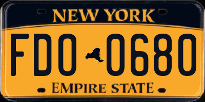 NY license plate FDO0680