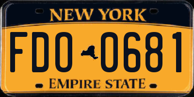 NY license plate FDO0681