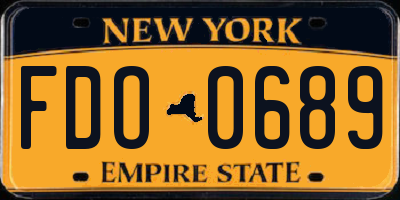 NY license plate FDO0689